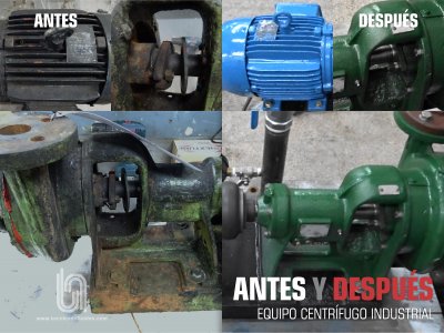 ANTES Y DESPUÉS - EQUIPO CENTRÍFUGO INDUSTRIAL