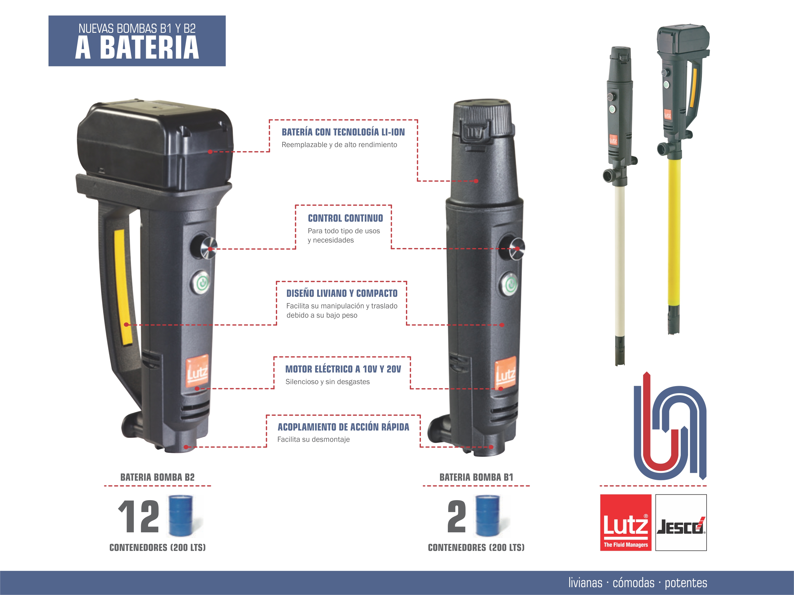 LUTZ - BOMBAS B1 Y B2 A BATERÍA