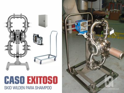 CASO EXITOSO - SKID PARA SHAMPOO Y ACONDICIONADOR