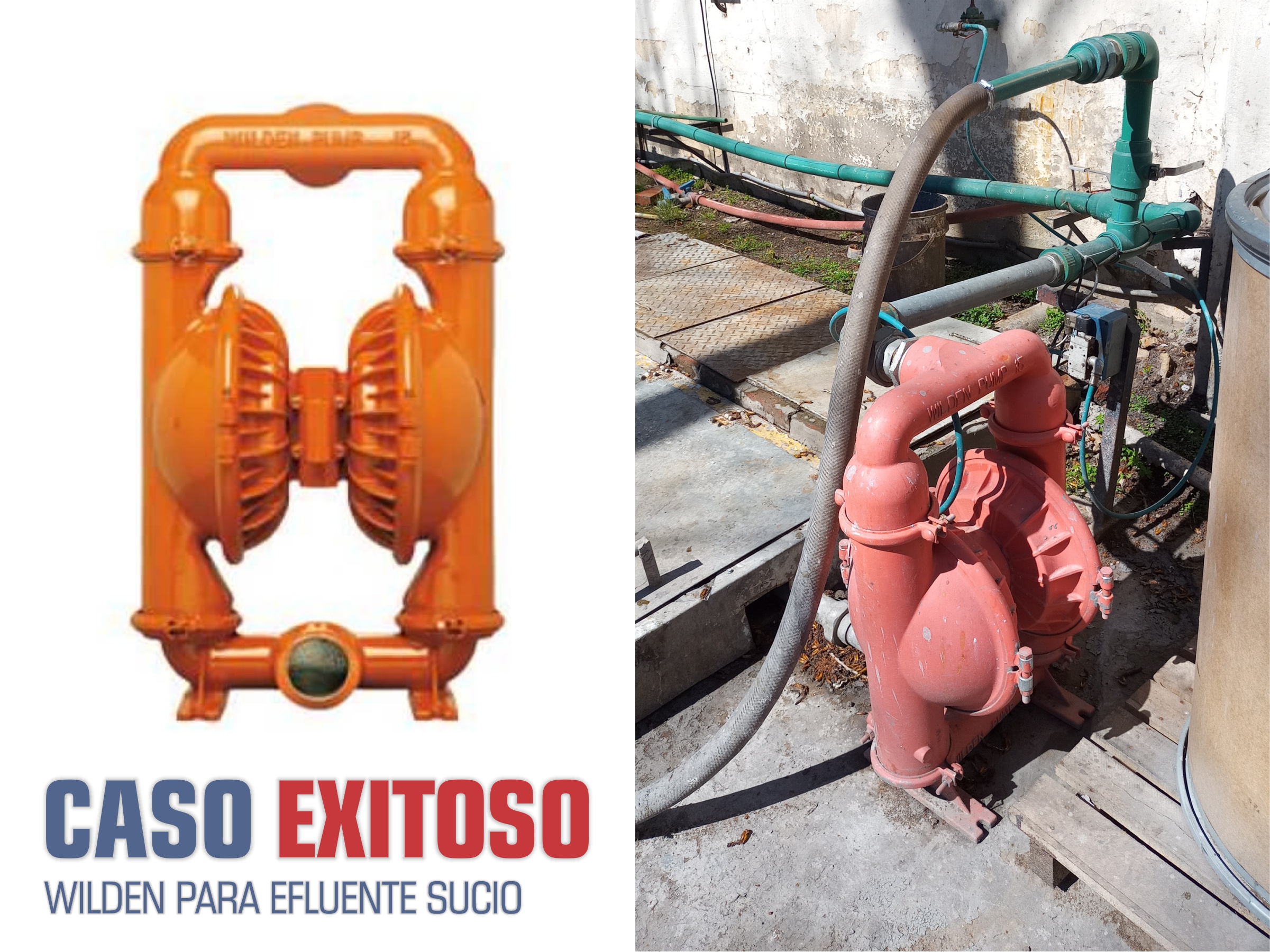 CASO EXITOSO - WILDEN PARA AGUA DE EFLUENTE SUCIO 