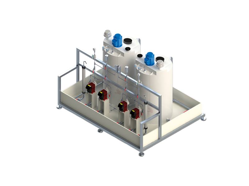 Skids de Dosificación Química en Bastidor TDF Systems